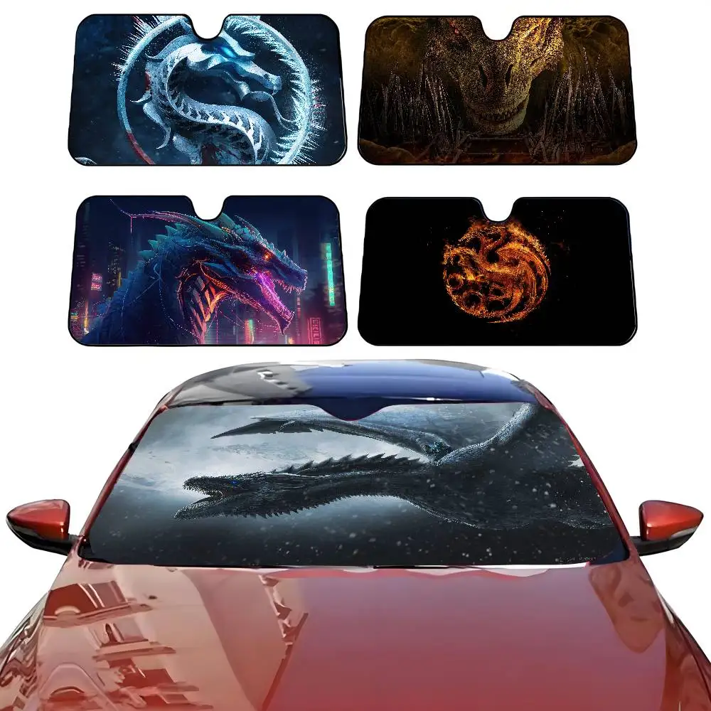 

Dragon Car SunShade Parasol Car Windshield Sun Shade UV Protection and Interior Cooler