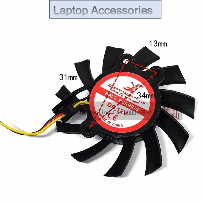New CPU Fan for DFS601012L 16W 12V Diameter 55MM Hole Spacing 34*31*13MM Cooling Fan