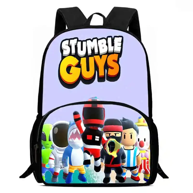 Cartoon Stumble Guys Child School Backpack,Kids School Bags for Boys Girls,Durable Bookbags for Pupil Students