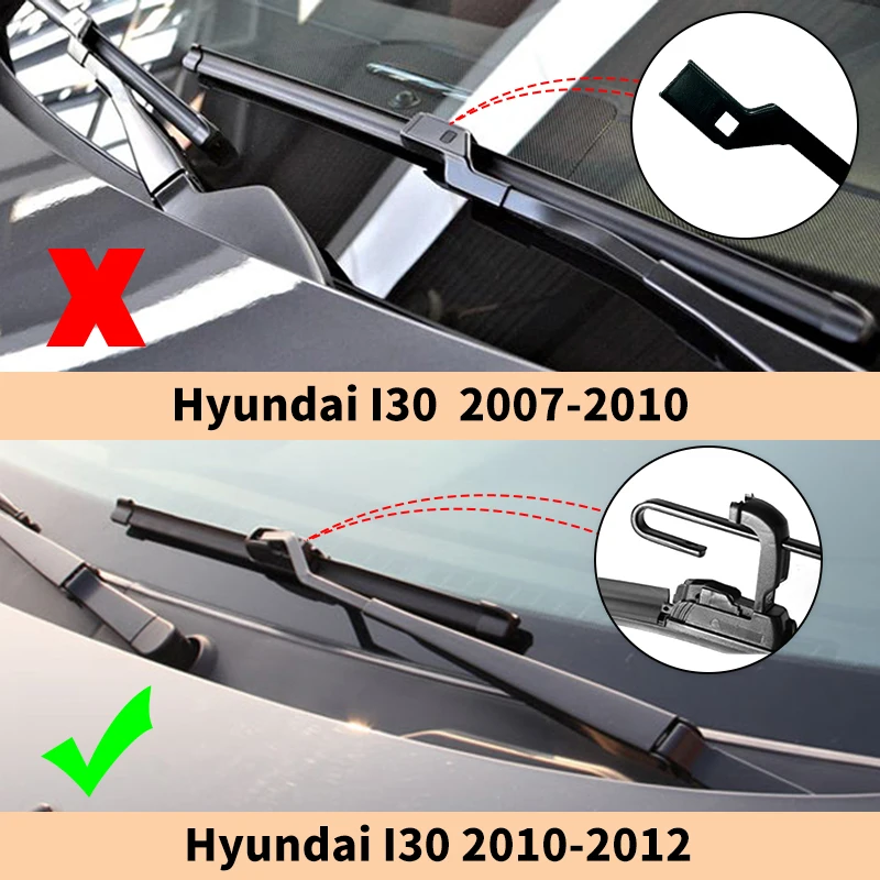 Wiper Front Wiper Blades For Hyundai i30 GD 2013 2014 2015 2016 2017 Windshield Windscreen Front Window 26\