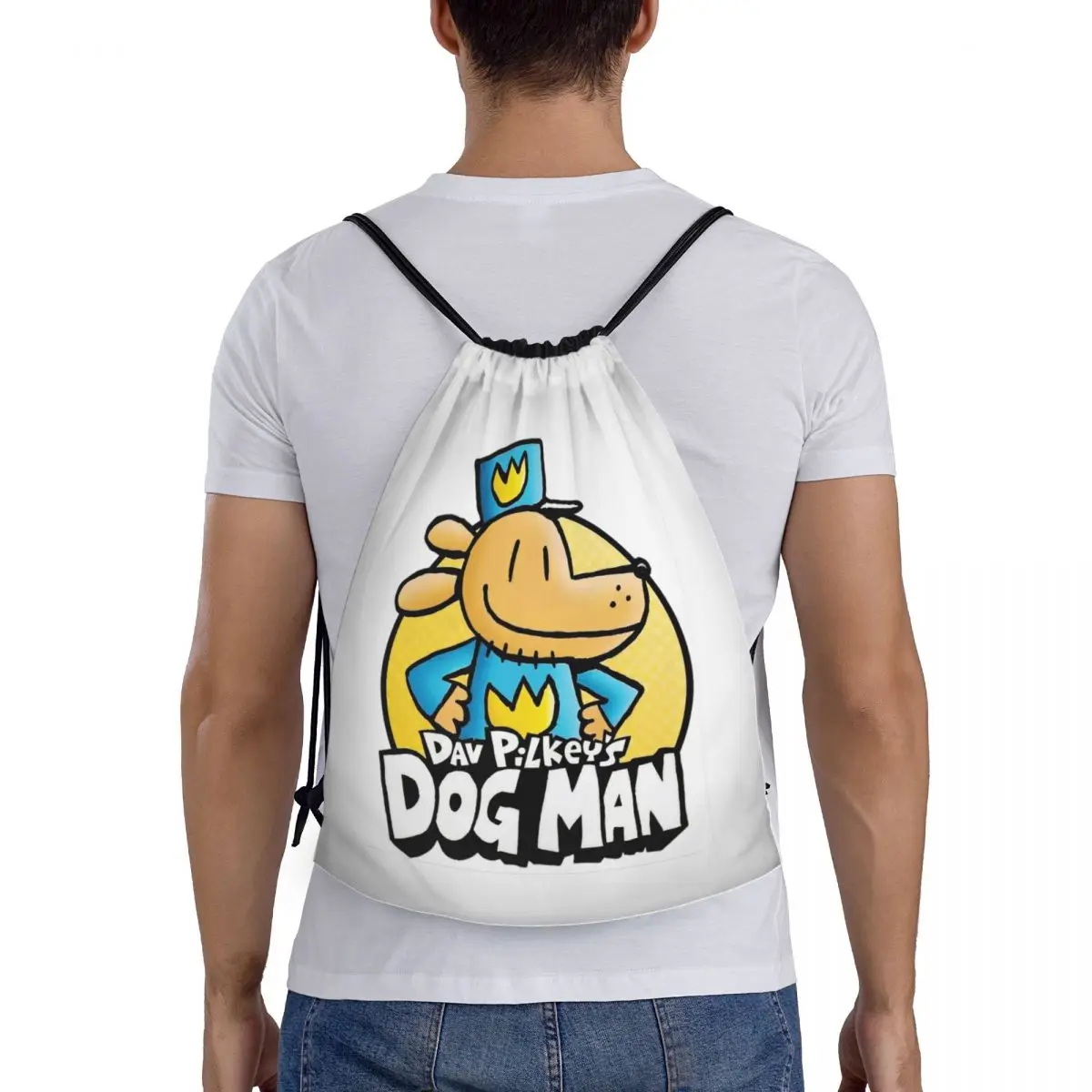

Dog Man Animal Pet Backpacks Fashion Portable Drawstring Bags Storage Bag Book Bags For Man Woman School