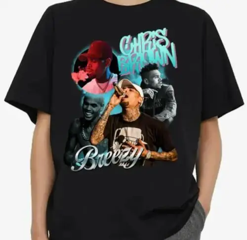 Chris Brown Gift For Fans Black T-Shirt Cotton All Size Unisex, gift for fans