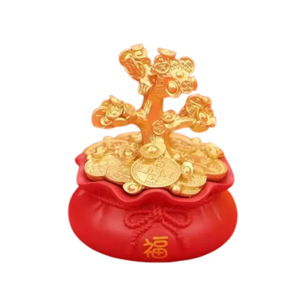 Feng Shui Decoration Money Tree Fortune Blessing Bag Desktop Decoration Car Interior Car Fortune Tree Ornament