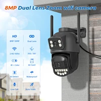 Caméra IP PTZ 10MP 8MP 5K extérieure double objectif double écran 5G WIFI caméra AI suivi Protection de sécurité caméra de Surveillance CCTV 3