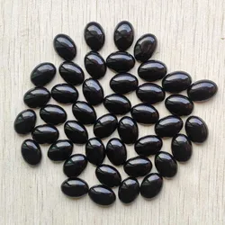 Good quality natural black obsidian stone Oval CAB CABOCHON beads 13x18mm for jewelry making free shipping Wholesale 50pcs/lot