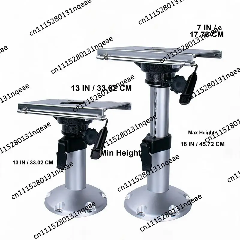 Aluminum Alloy Manual Adjustment Marine Seat Base, Anti-corrosion and Anti-rust Yacht Fishing Boat Seat Bracket