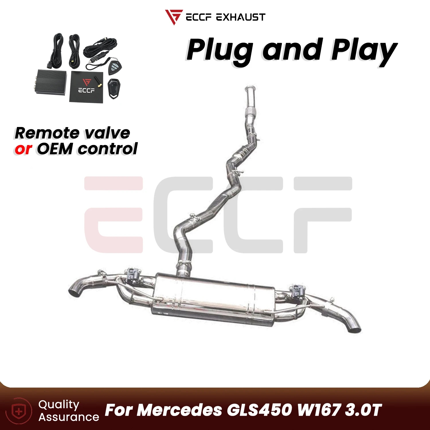 

Sporty Stainless steel Catback Exhaust FOR Mercedes GLS450 W167 3.0T Aggressive Exhaust Sound Plug and Play Performance Upgrade