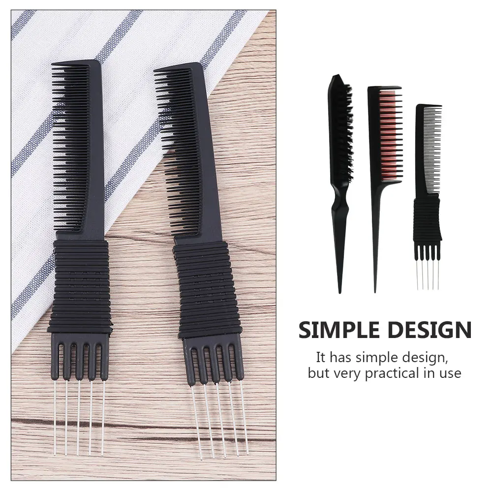 

3pcs Combs Set Hairdressing Brushes Wide Tooth Curly Hair Brush Nylon Anti Tangling Wet Dry Scalp Massager Durable Storage