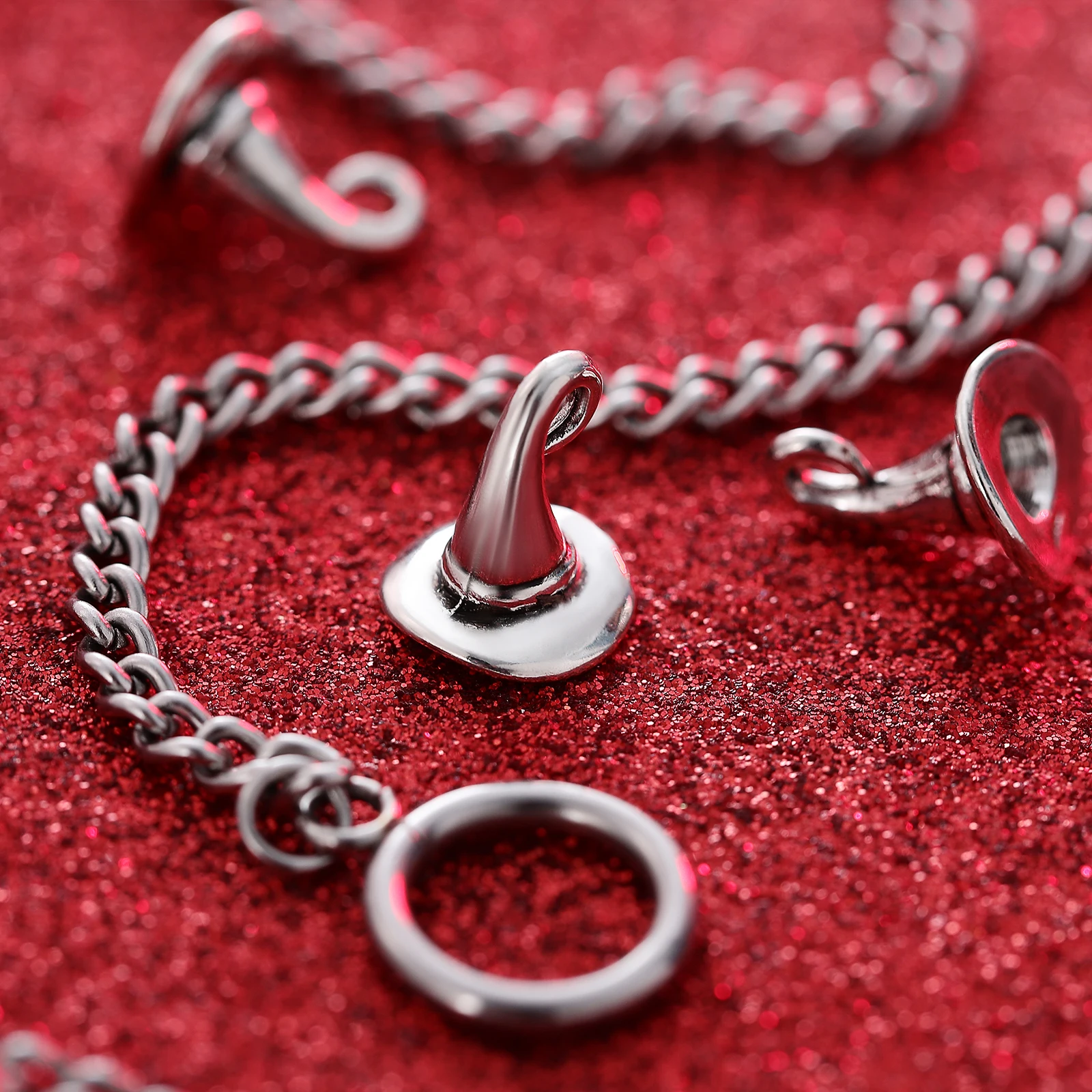 

20pcs Alloy Jewelry Pendant Halloween Witch Hat Charms for DIY Necklace Bracelet Earrings Making Accessories Decor