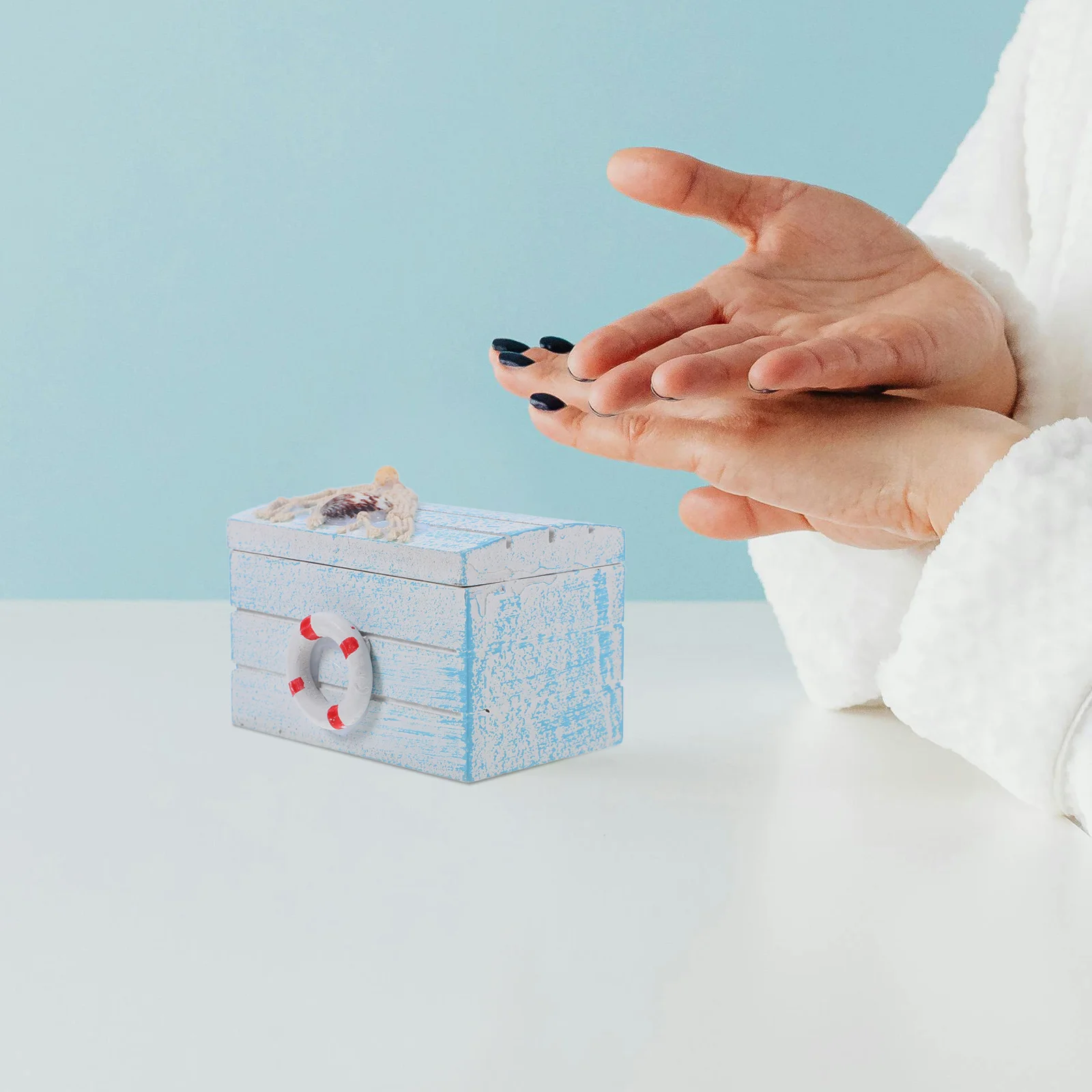 

1pc Wooden Jewelry Box Vintage Style Ring Earring Bracelet Storage Case Organizer Trinket Container Small Wood Box With Lid