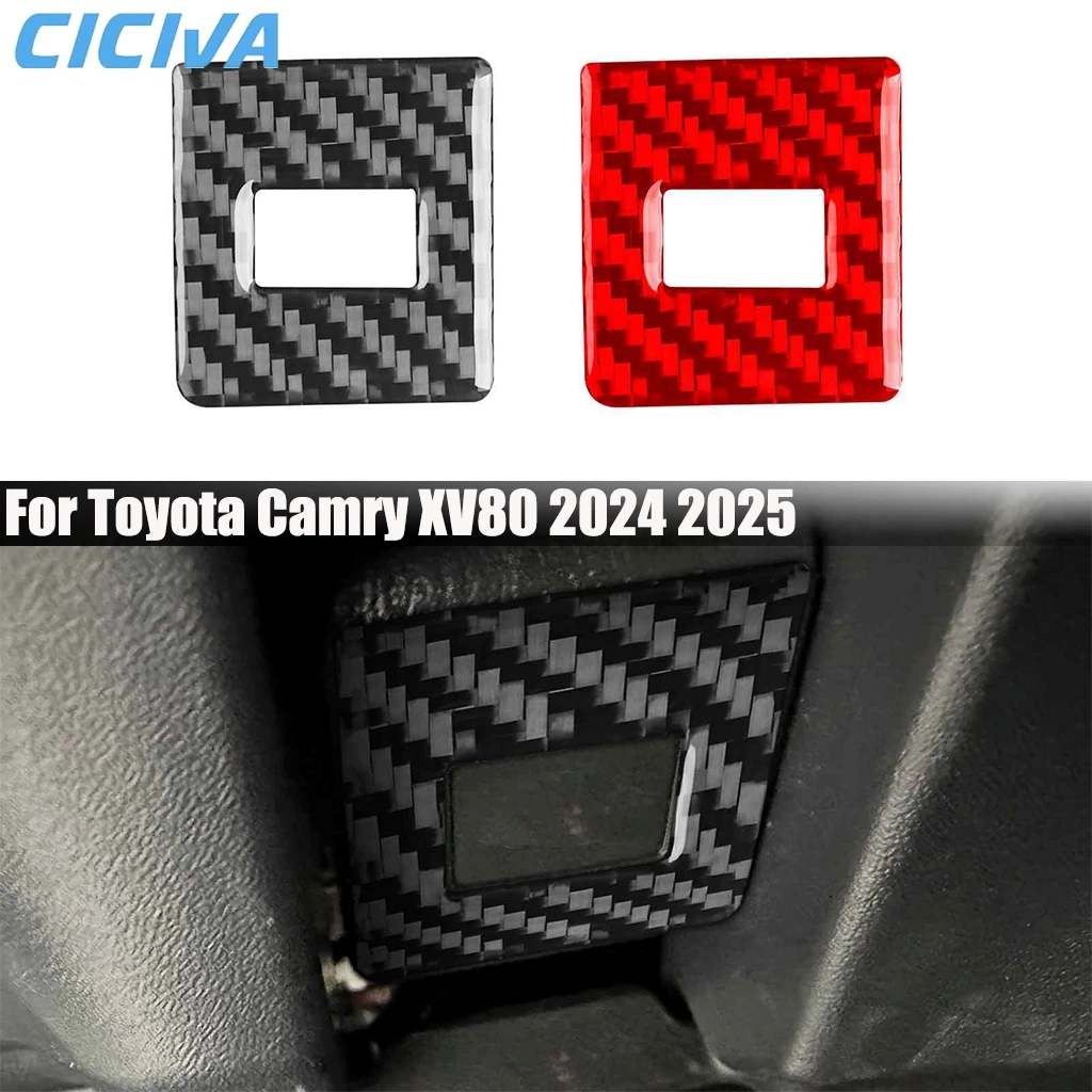 

Carbon Fiber Car Accessories Hood Switch Decorative Panel Interior Cover Trim Modified Sticker For Toyota Camry XV80 2024 2025