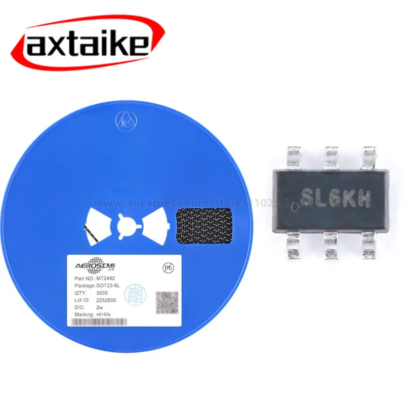 

10/20PCS MT2492 SOT23-6 A616** 2A Output Current 4.5V-16VInput 600kHz High Efficiency 96% Synchronous Step-Down Converter SMD IC