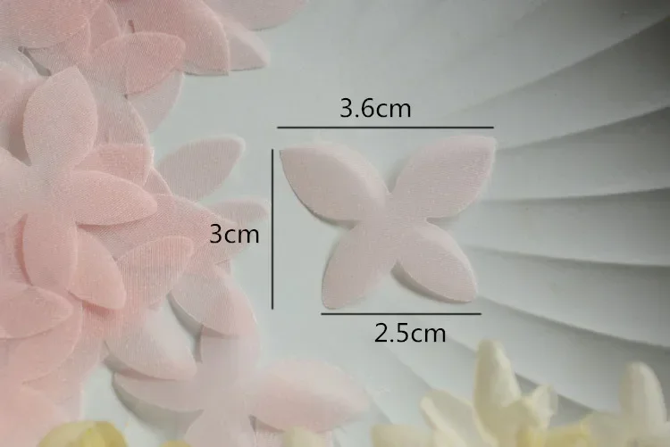 100 pièces bricolage Tulle papillon fleur matériel, robe de mariée, diadème de mariée, accessoires d'appliques en Organza, fleur de soie Super fée