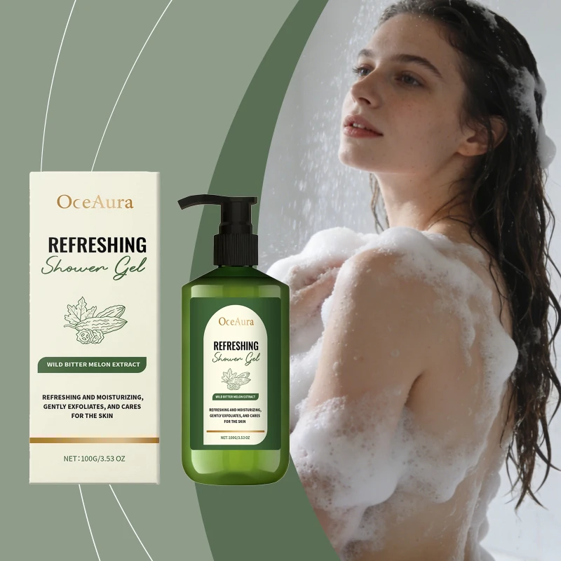 Bitter Melon Refreshing Body Wash, Daily Gentle Cleansing Body Skin, Light Foam Refreshing Skin Care