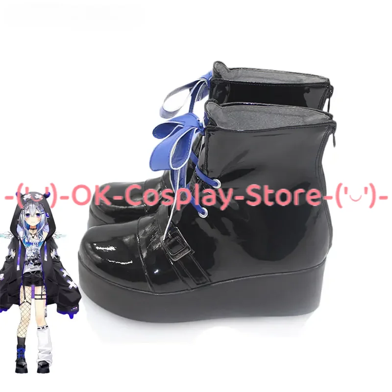 Amane Kanata Cosplay PU Sapatos, Adereços Vtuber, Botas de Carnaval de Halloween, Custom Made