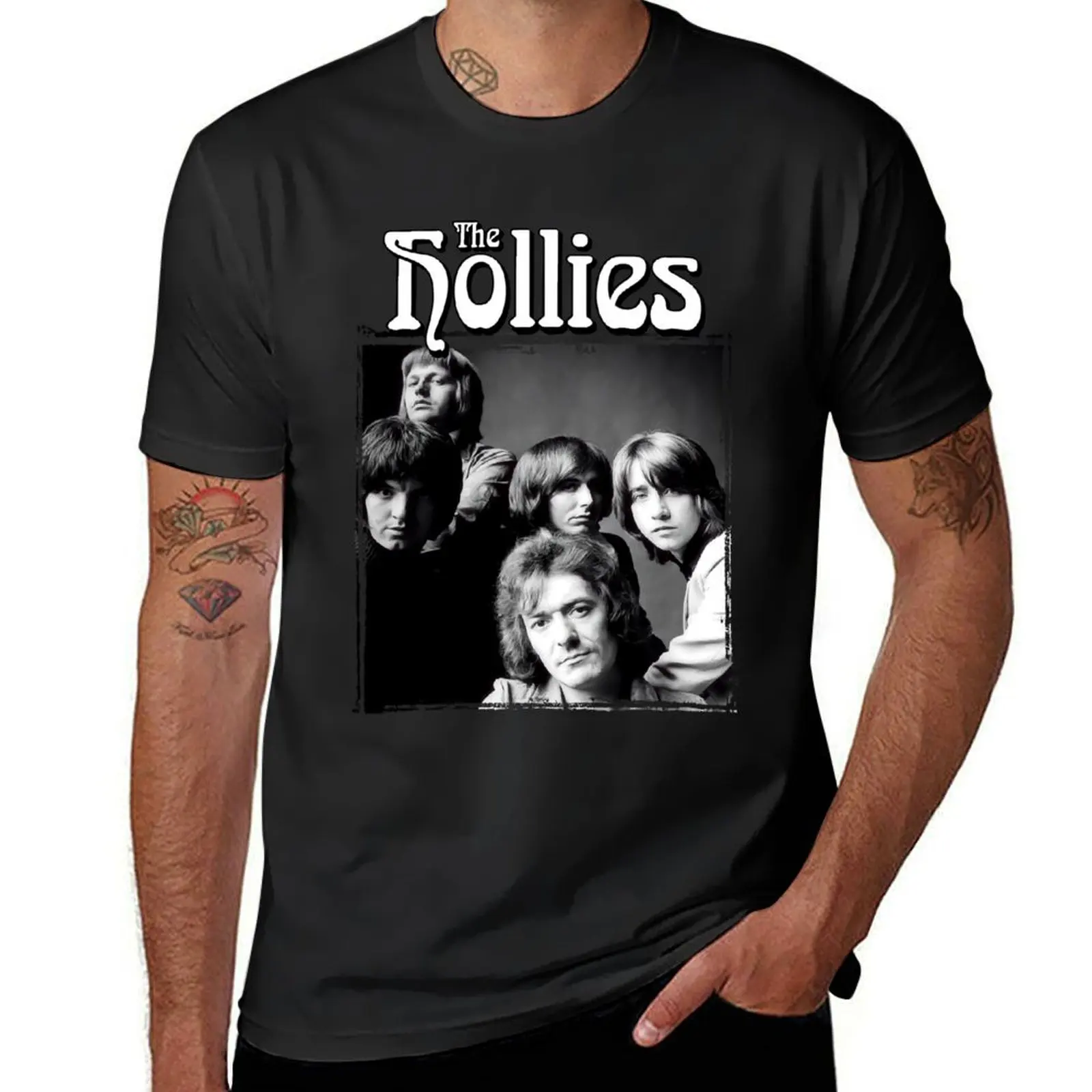 

Music Vintage Retro The Hollies Gifts For Music Fans T-Shirt animal prinfor boys plus size tops mens graphic t-shirts anime