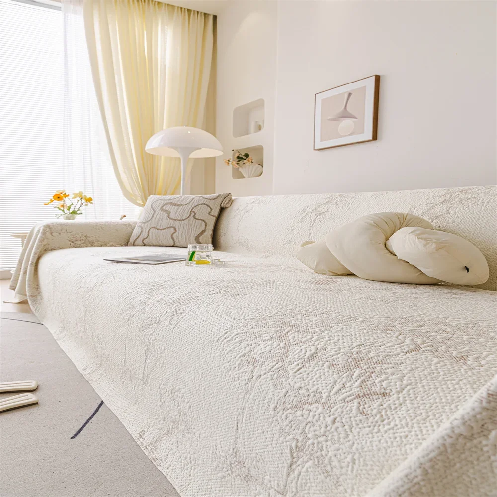 2026 Retro French Style Light Luxury Sofa Cover Universal Non-Slip All-Season Fabric High-Quality Sofa Slipcover Anti-Cat