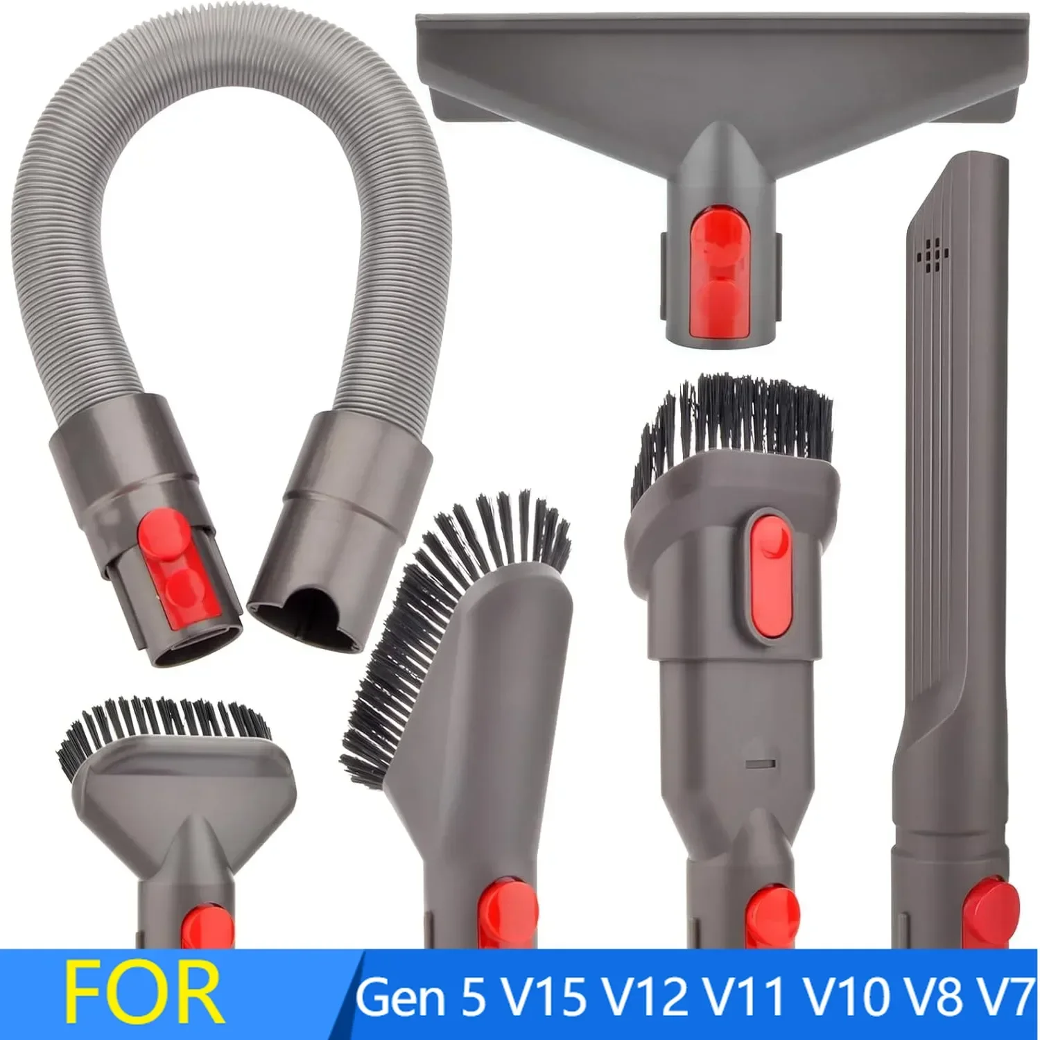 Vacuum Cleaner Accessories Bundle Replacement Brush Tools Compatible with Dyson Gen 5 V15 V12 V11 V10 V8 V7 Fluffy Mattress Kit