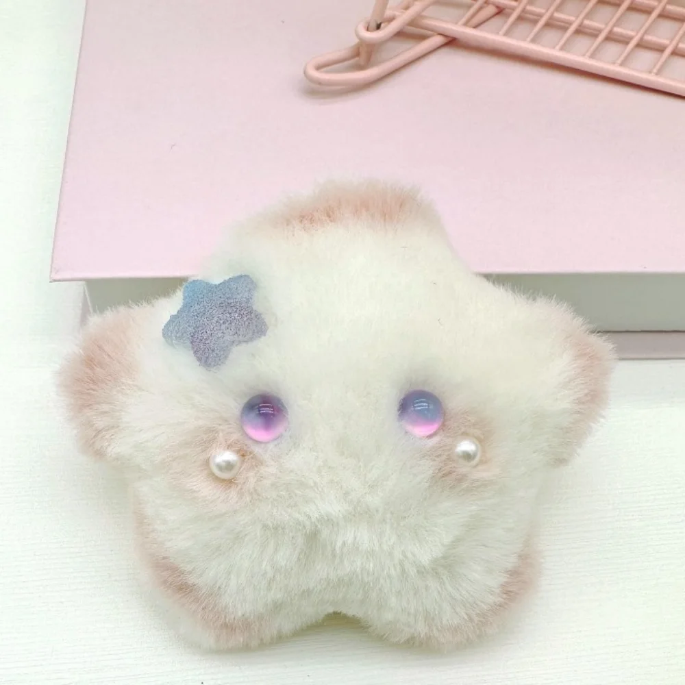 Backpack Charm PP Cotton Squeak Star Plush Keychain Bow Soft Squeezing Plush Star Doll Funny Fluffy Children's Gift