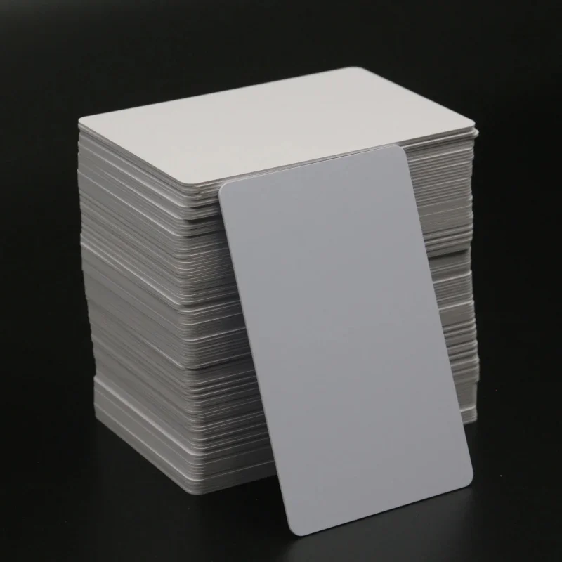 100pcs SUNLAN Double-sided printable Credit card Size 85.5*54mm NFC White PVC Inkjet Dye-sublimation Blank