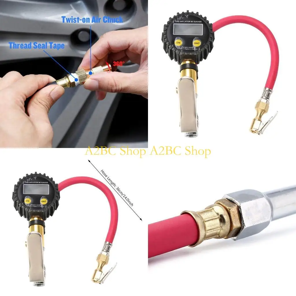 

A2BC Digital Tire Inflator Pressure Gauge 200 PSI Heavy Duty for Cars Trucks
