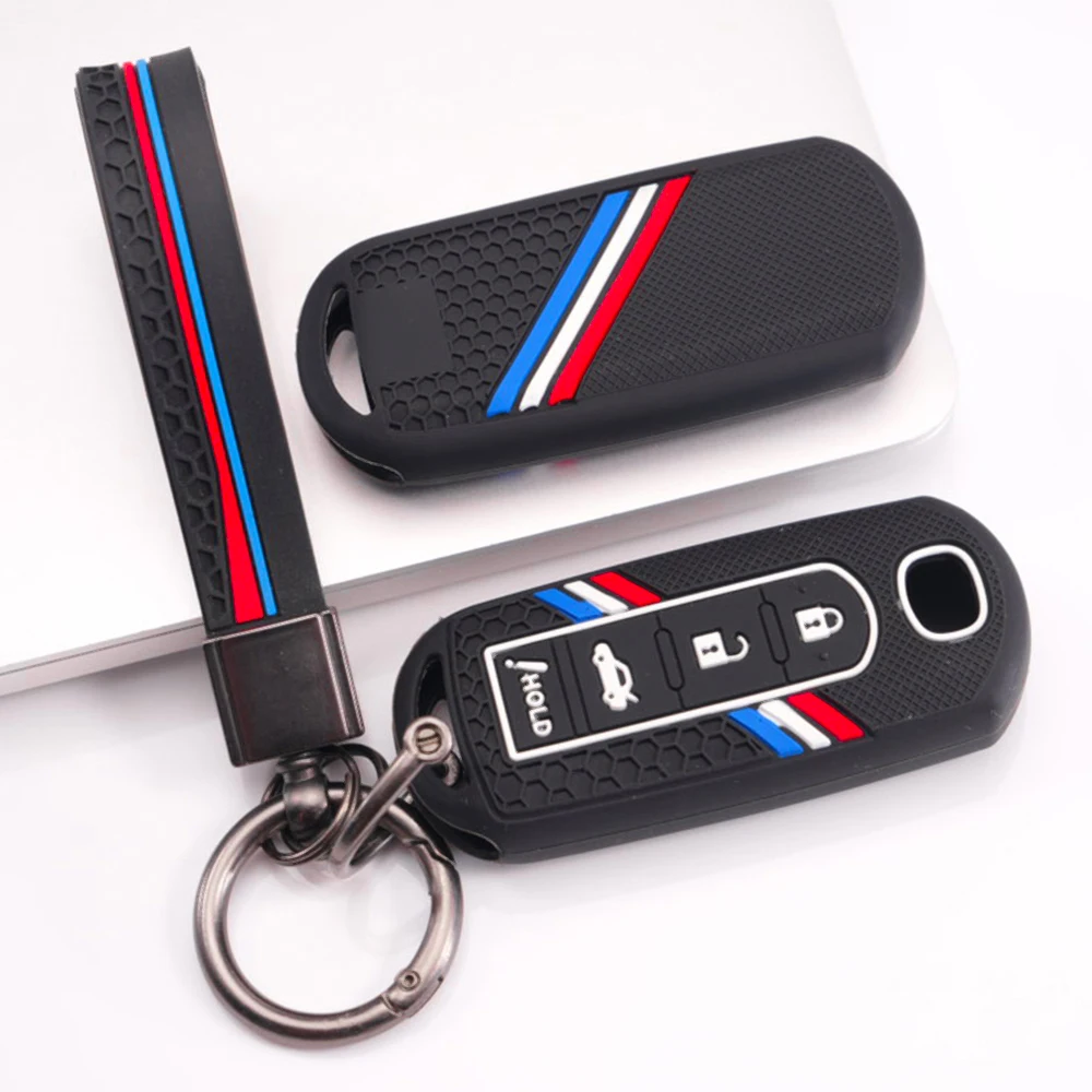 Remote Key Protector With Wrist Strap For Mazda 3 Axela 6 Atenza CX3 CX5 CX8 CX9 CX30 CX50 CX60 MX5 MX30 Shock Absorbing Stylish