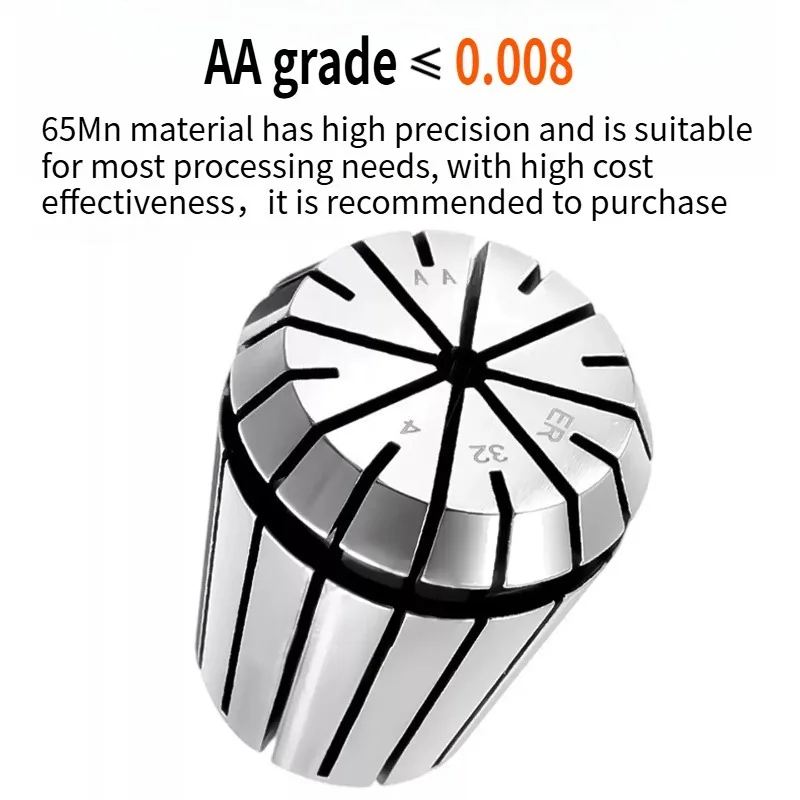 KH ER11 ER16 ER20 1/4MM 6.35MM 1/8MM 3.175MM 0.008Spring Collet High Precision Collet Set For CNC Engraving Machine Lathe Tool