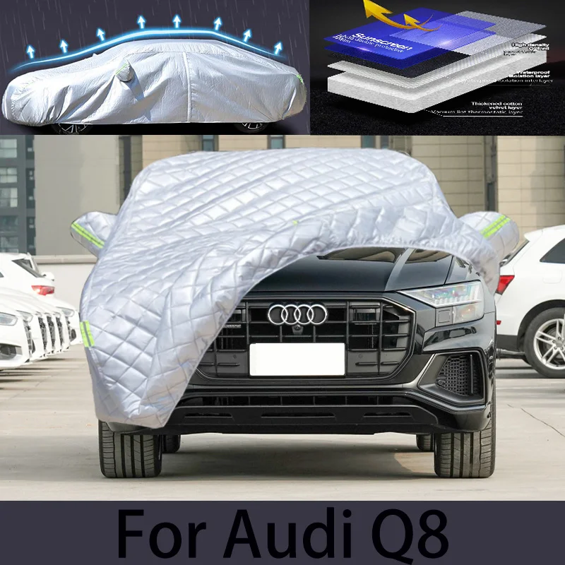 For Audi Q8 Car hail protection cover Auto rain protection scratch protection paint peeling protection car clothing