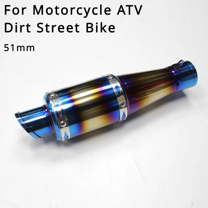 

For Motorcycle ATV Dirt Street Bike 51mm Universal Motorcycle exhaust Slip On Exhaust Modified Tip Exhaust Pipe Muffler