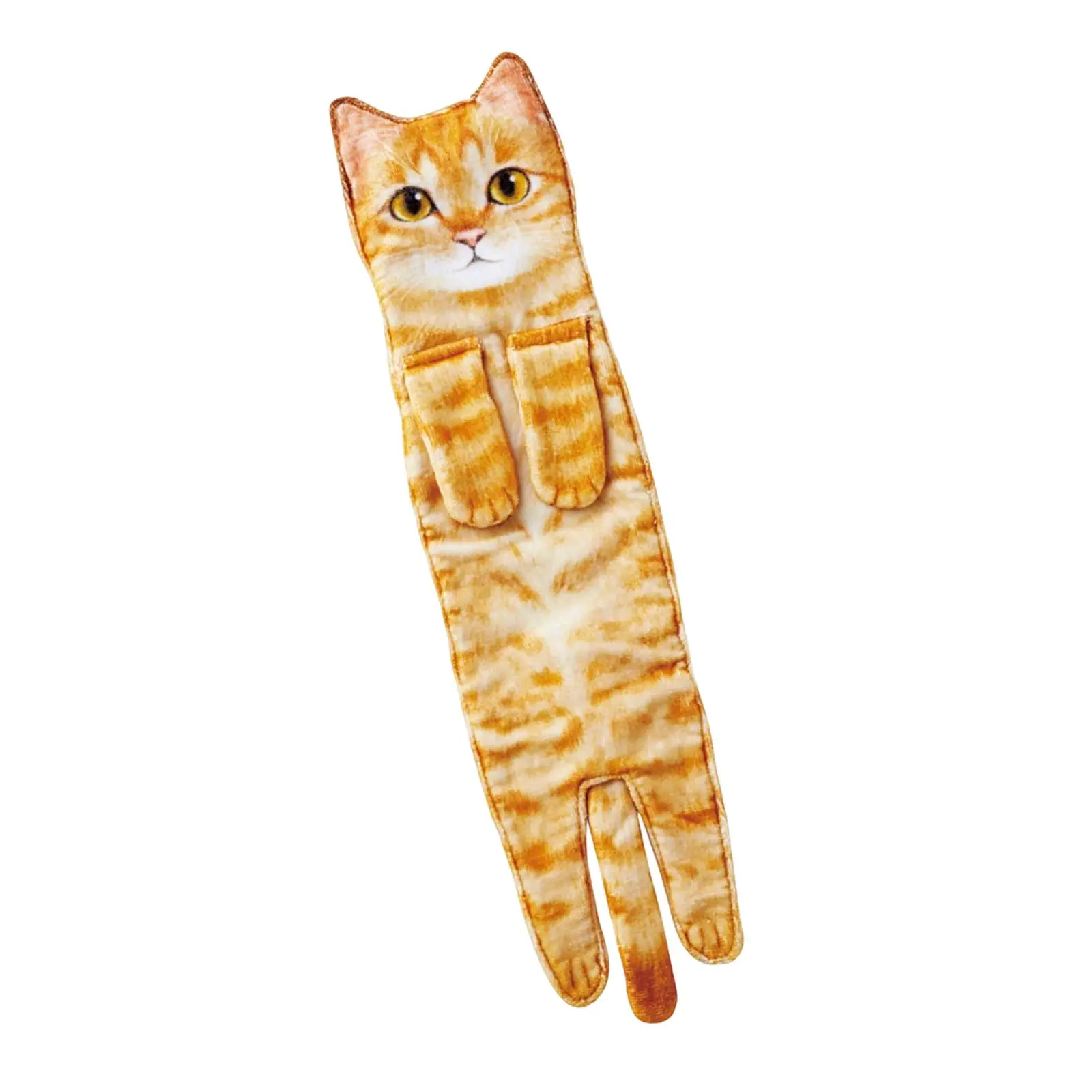 Premium Cat Shape Funny Washcloth Hanging Hand Towel Soft Absorbent Dish Towel for Bathroom Kitchen Cat Lovers Home Decor