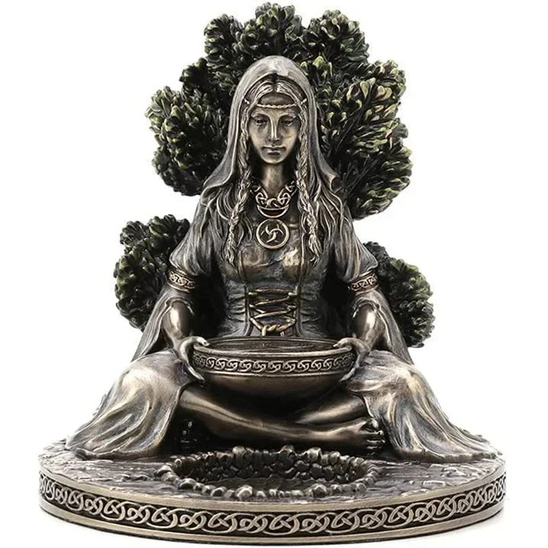 Nordic Mythology Celtic Goddess Resin Statue Tea Candle Aroma Candlestick Ornaments Homem Decoration Crafts Goddess Sculpture