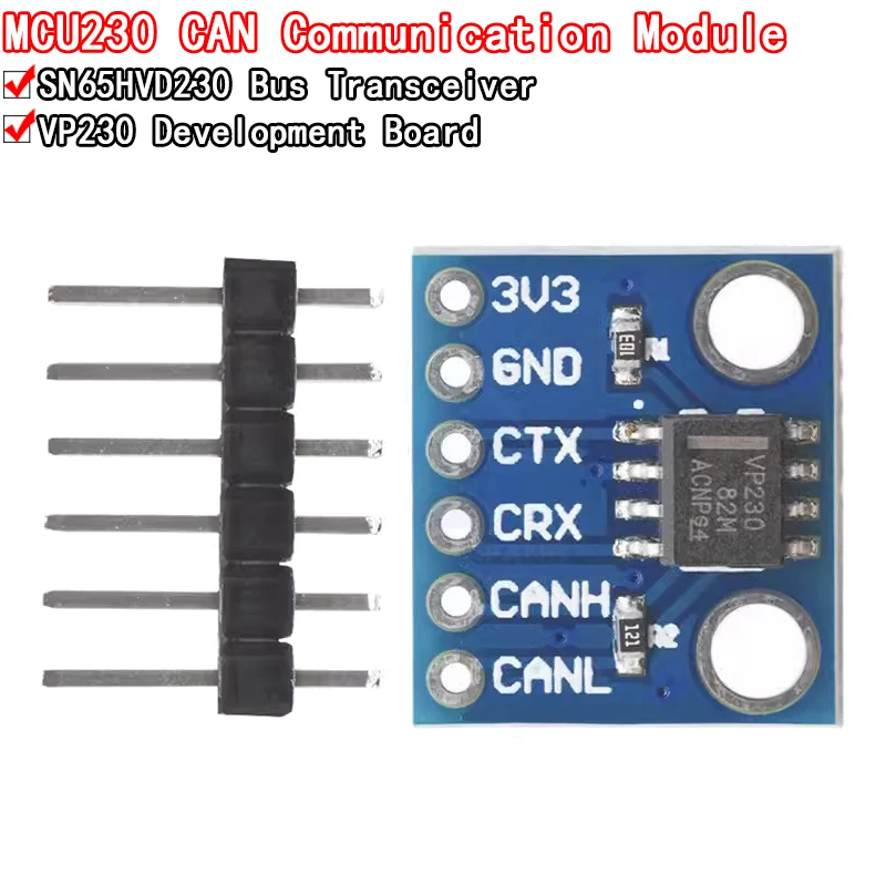 SN65HVD230 CAN Bus Transceiver Communication Thermal Protection Slope Control Module for Arduino Controller Board