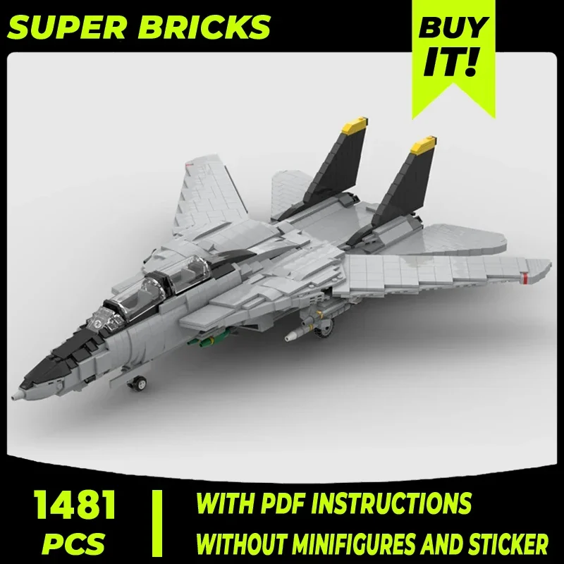 Moc Building Bricks Military Model Model F-14 Tomcat Fighter Technology Modular Blocks Gifts Toys For Children DIY Sets Assembly