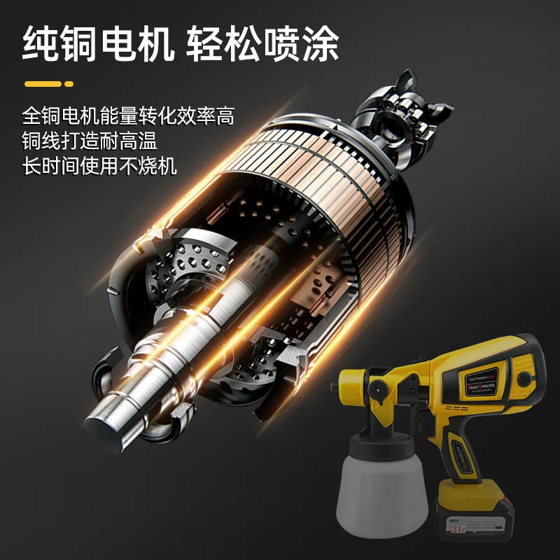 Electric Spray Gun Household Paint Sprayer  Portable Electric Spray Gun Paint Sprayer Auto Furniture Steel Coating Airbrush Tool