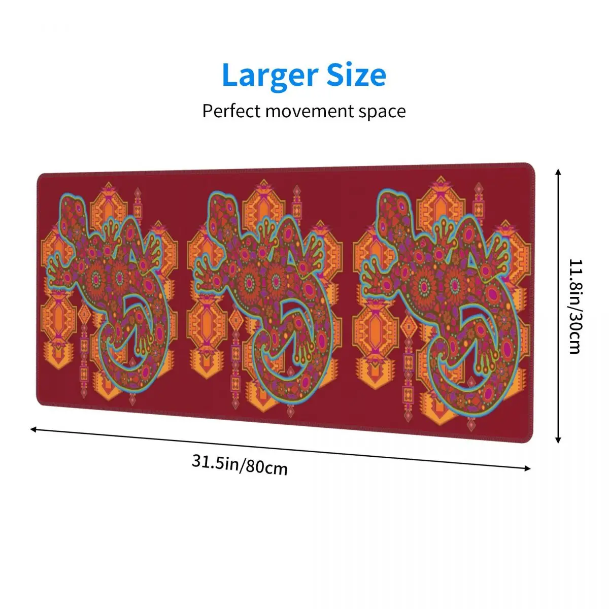 Large Mouse Pad Ethnic Tribal Lizard Salamander Gamer PC Laptop Mats Keyboard Carpet Computer Gaming Office Accessories Desk Mat