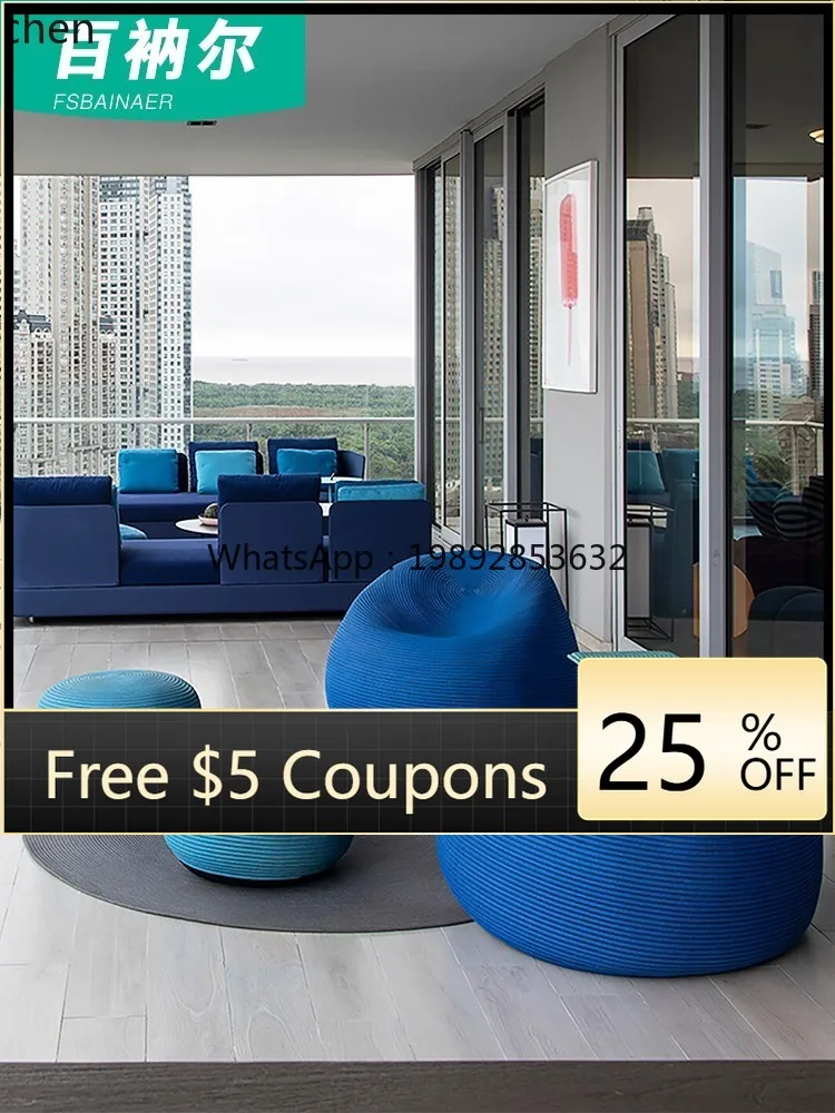 

outdoor leisure sofa courtyard villa yard leisure open-air bed and breakfast garden rope furniture