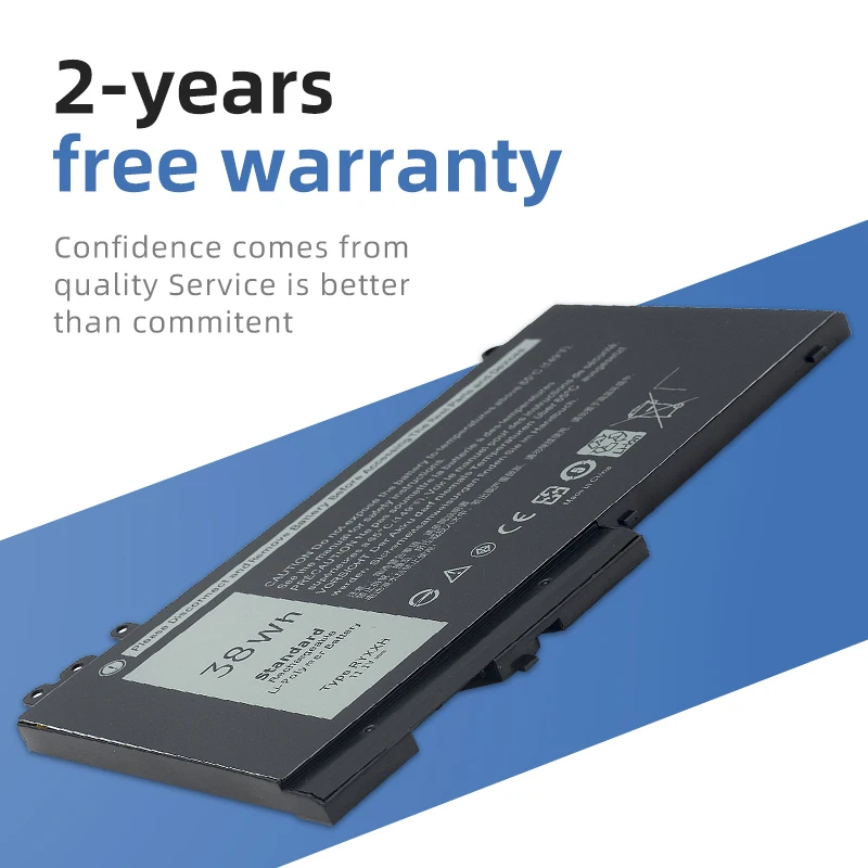 Imagem -04 - Suozhan-ryxxh Bateria do Portátil para Dell Latitude Notebook Dell Latitude 12 5000 11 3150 3160 3550 E5250 E5450 E5550 Série 9p4d2 11.1v 38wh
