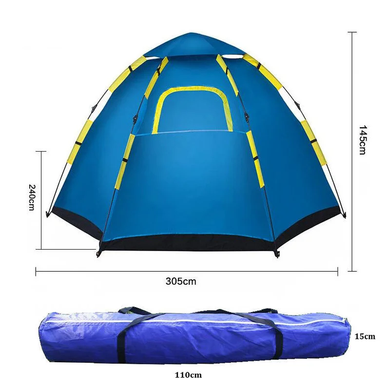 Imagem -06 - Barraca de Acampamento Grande Automática com Janela Yurt Mongol Anti-uv Portas Portas Espaço Grande ao ar Livre 68 Pessoas 305x240x145cm