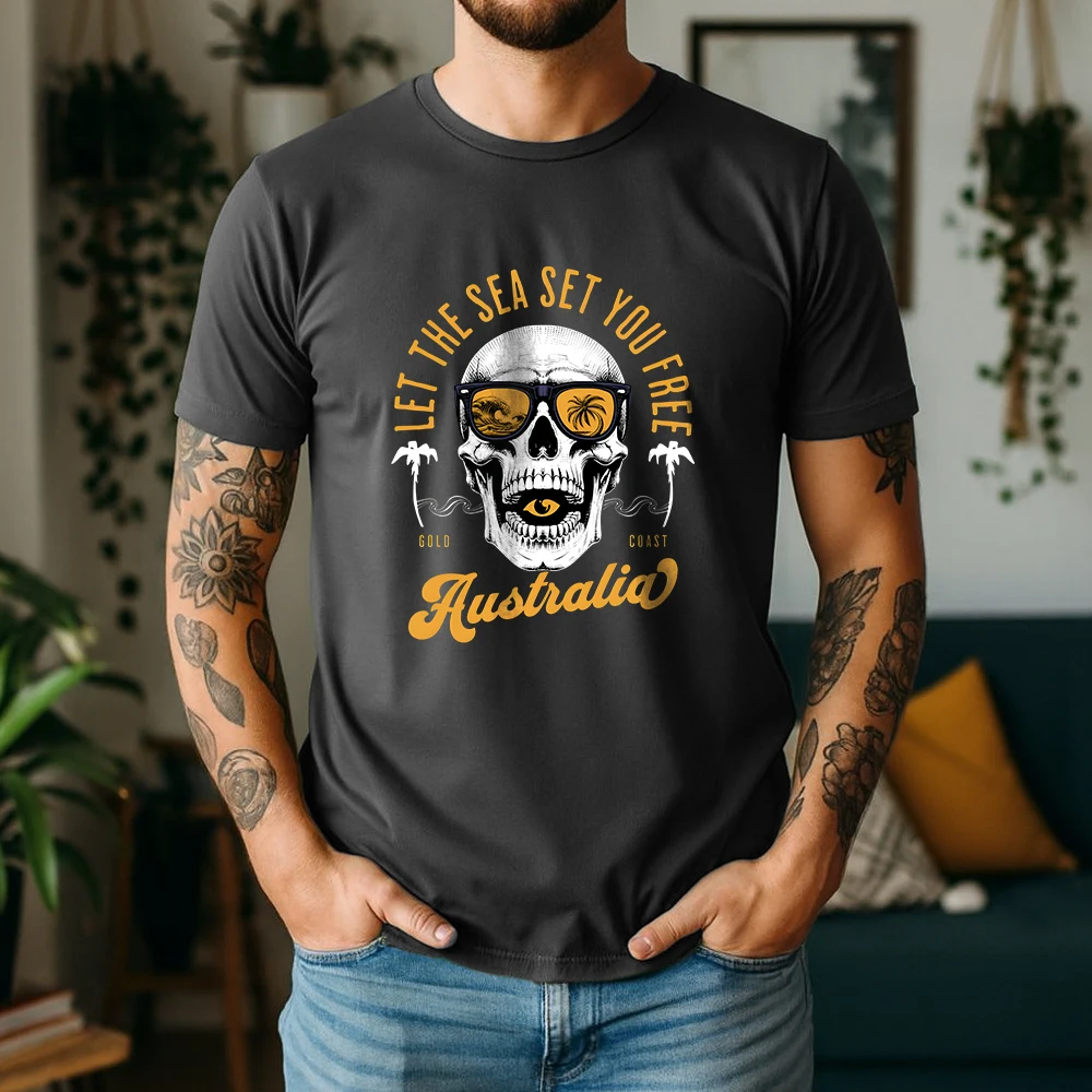 Nieuwe zomer heren 100% katoen - Mens Fashion Australia recensie en prijs