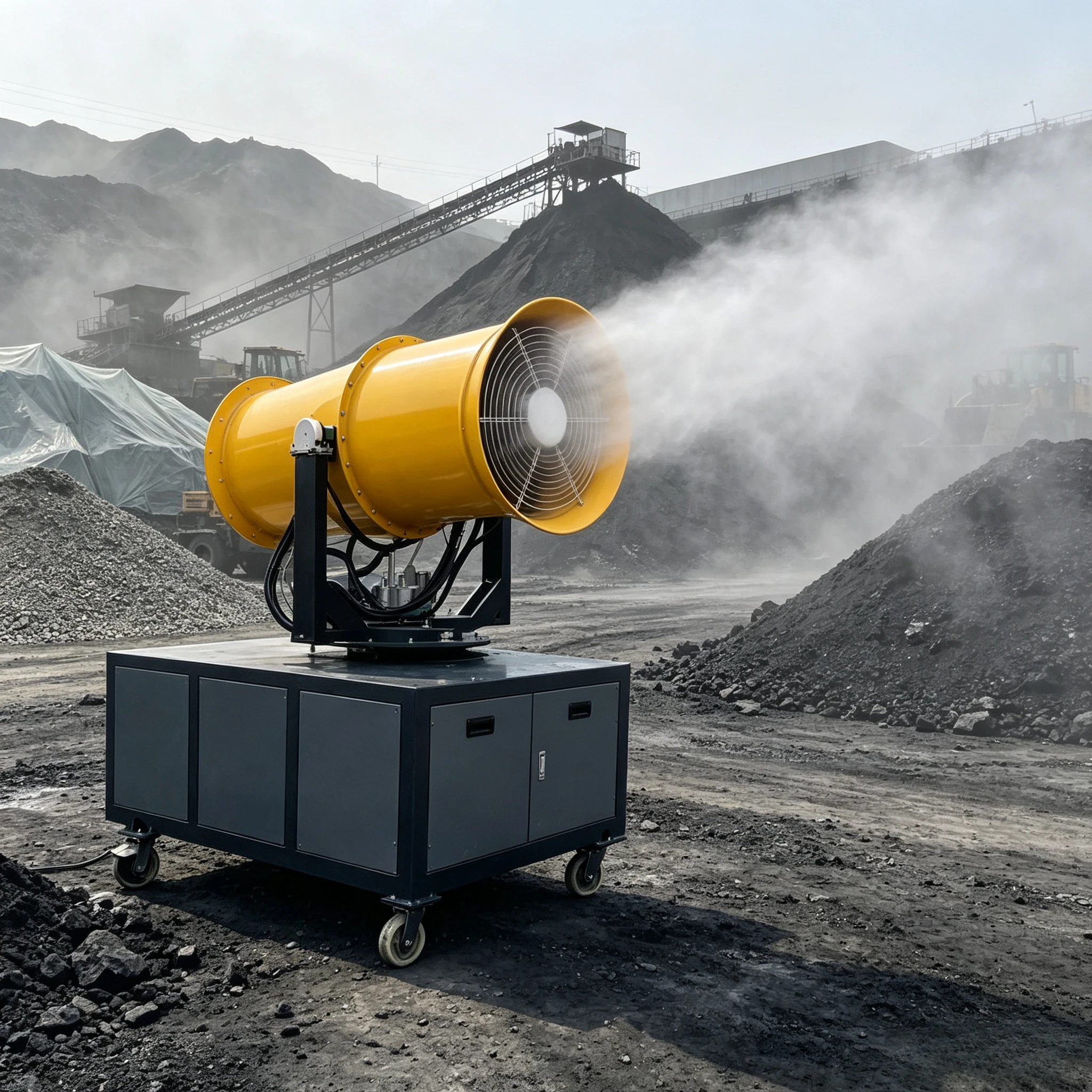Fog Cannon Machinery Mist Cannon Machine Heavy Duty Dust Suppression Water Spray Equipment for Cement Silo Loading