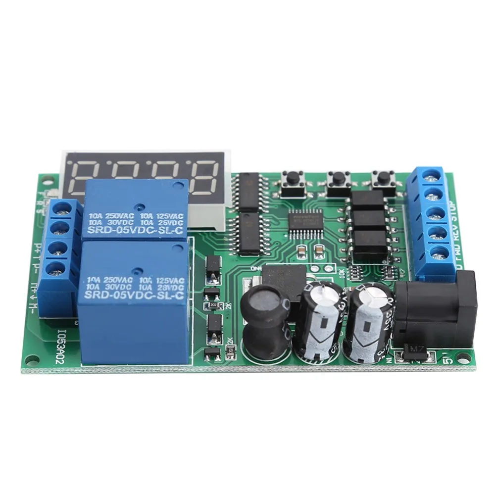 5V - 24V Input Motor Controller Board Adjustable Timing Forward Reverse Function Timing Delay Relay Cycle Delay Relay Output