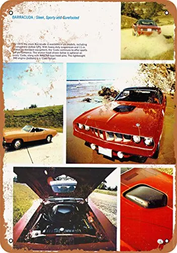 Wall-Color  Metal Sign - 1971  Barracuda - Vintage Look 3