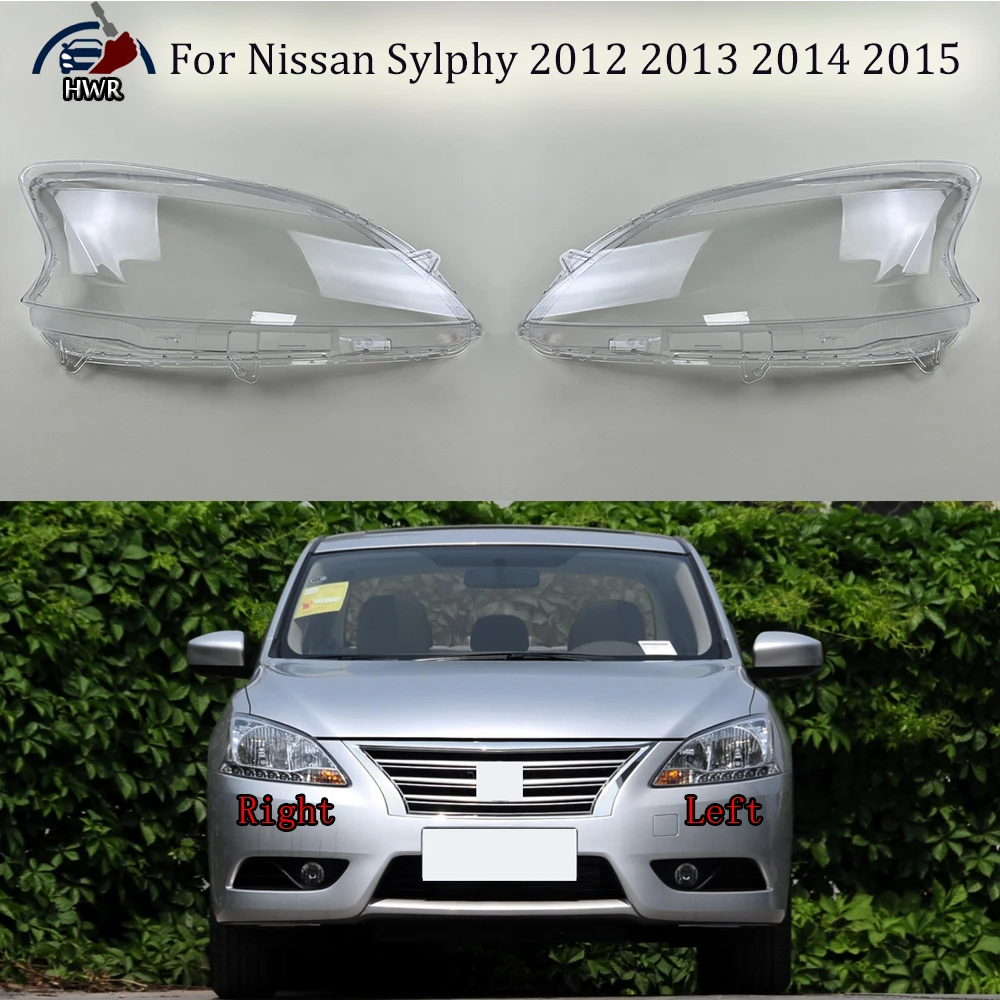 

For Nissan Sylphy 2012 2013 2014 2015 Transparent Headlight Cover Lampshade Shell Headlamp Housing Durable Lens Plexiglass