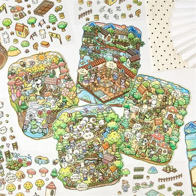 K1AA DIY Trang trí Sticker Fairies Tale Series Sticker Sticker 3D Sticker Tạp chí Tạp chí Cung cấp quà tặng cho trẻ trẻ con