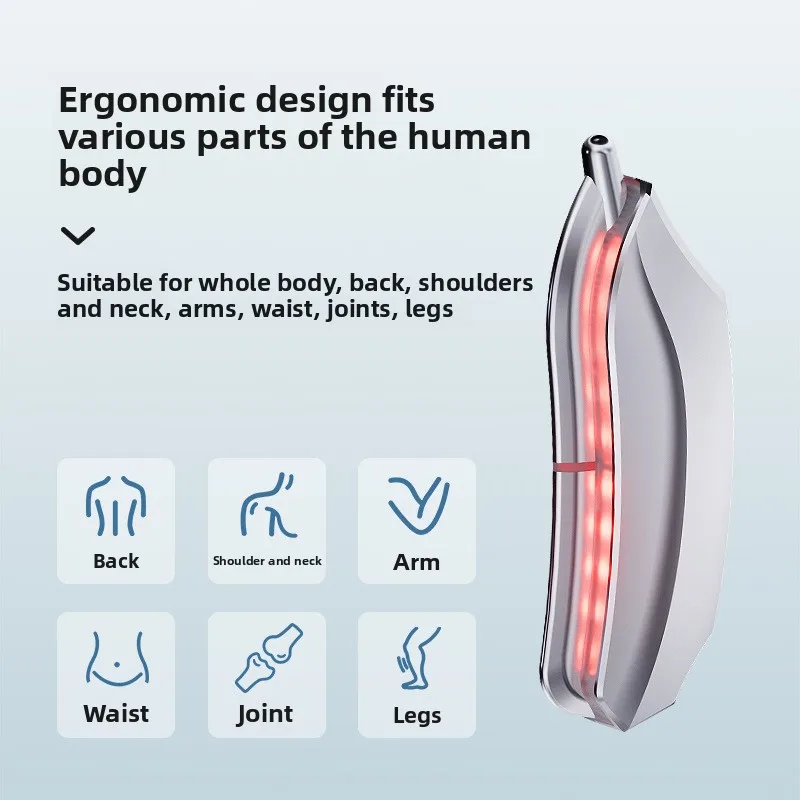 

Electric Guasha Fascia Instrument with EMS Microcurrent Hot Compress Vibration Three Gear Adjustment for Muscle Soreness Relief