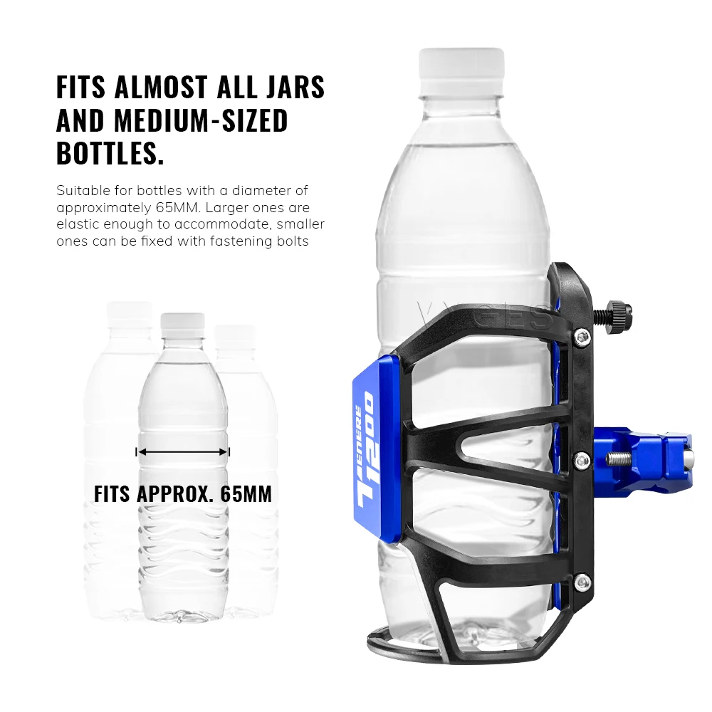 For Yamaha XT1200Z Super Tenere 700 Tenere700 XT250 TW200 Motorcycle Beverage Water Bottle Cage Drinks Holder Water Cup Holder