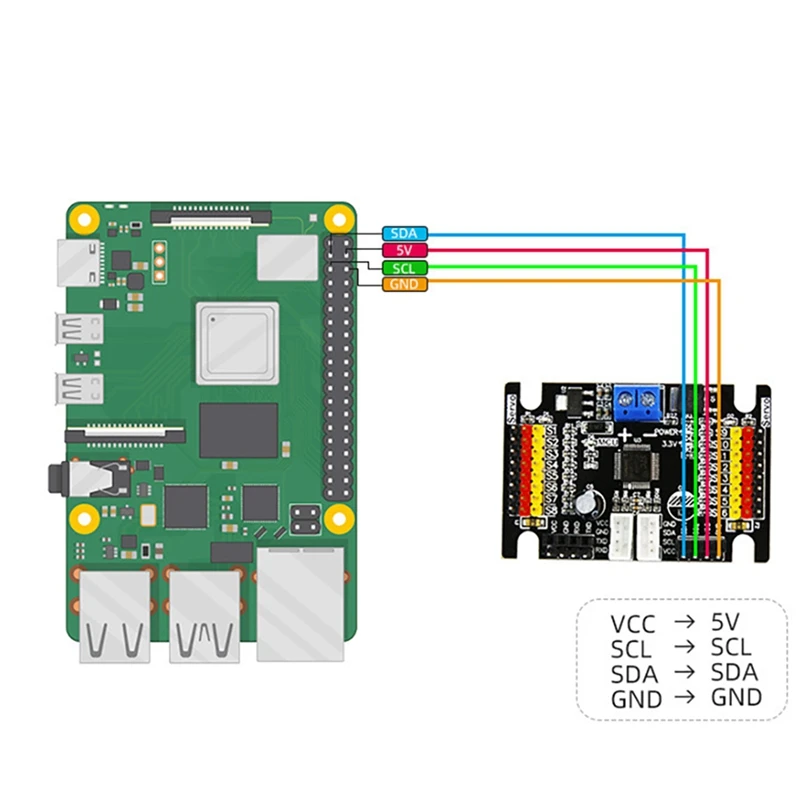 Imagem -05 - Placa Driver Servo para Raspberry pi Bluetooth 4.0 Módulo Desenvolvimento do Robô 16way Controlador do Módulo