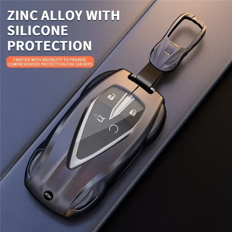 Zinc Alloy Car Key Case Cover for Changan CS55 plus CS35 CS75 UNI-K UNI-Z - Remote Keychain Fob Shell Accessories for 2025-2026
