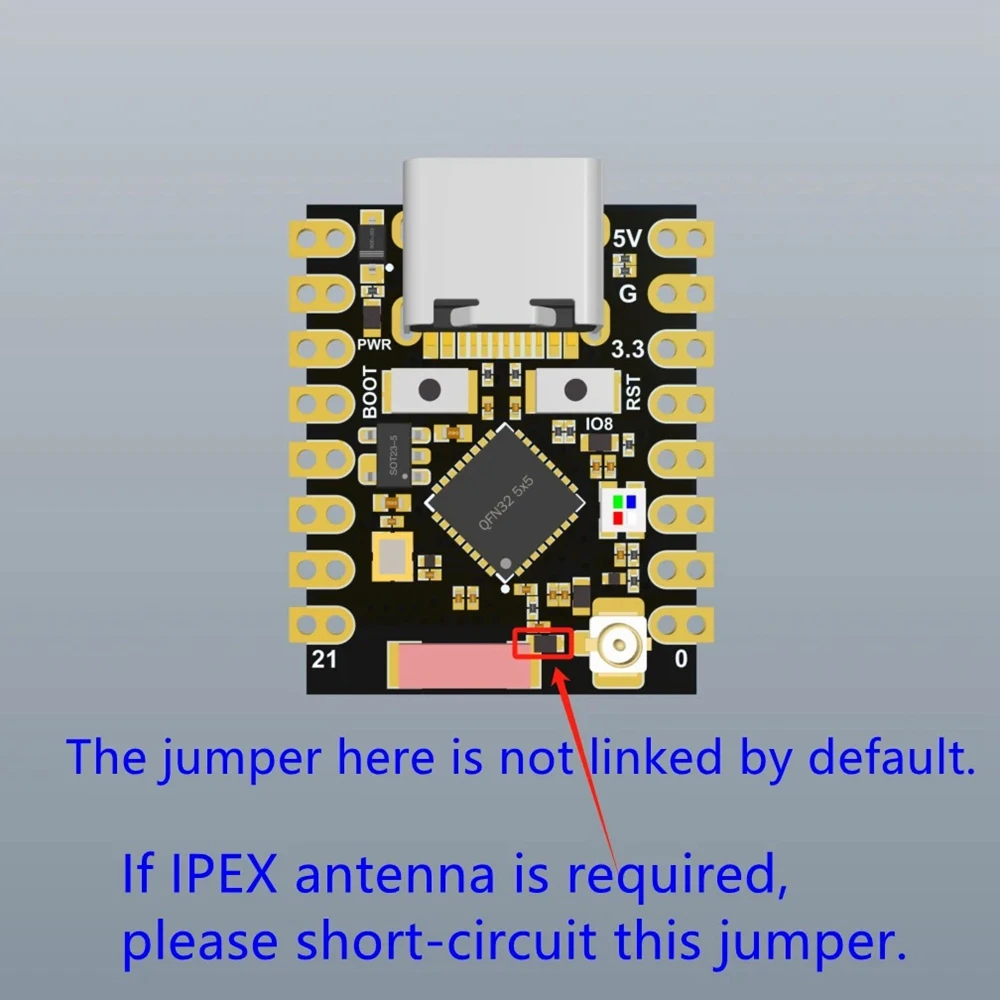 ESP32-C3 Sumpermini V2 Plus Development Board Modules Mini Wifi BT Bluetooth Module ESP32 C3 16Pin Type-C