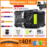 65L 55L Motorcycle Helmet Box CNC Aluminum Top Tail Rear Luggage Storage Tool Cases Lock Trunk For YAMAHA For Honda For BMW